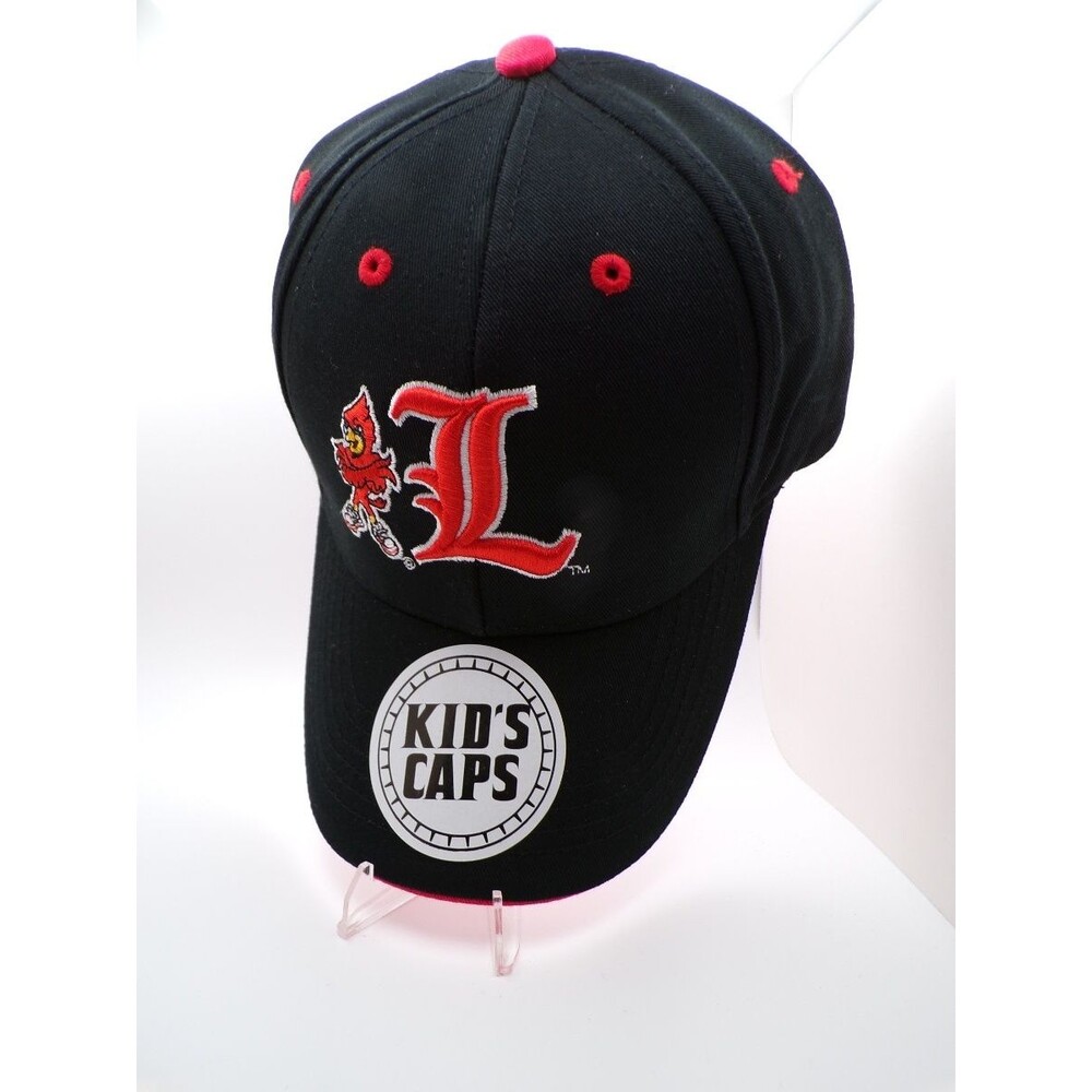 Top of the World Louisville Cardinals Boys Youth Black Red Baseball Cap